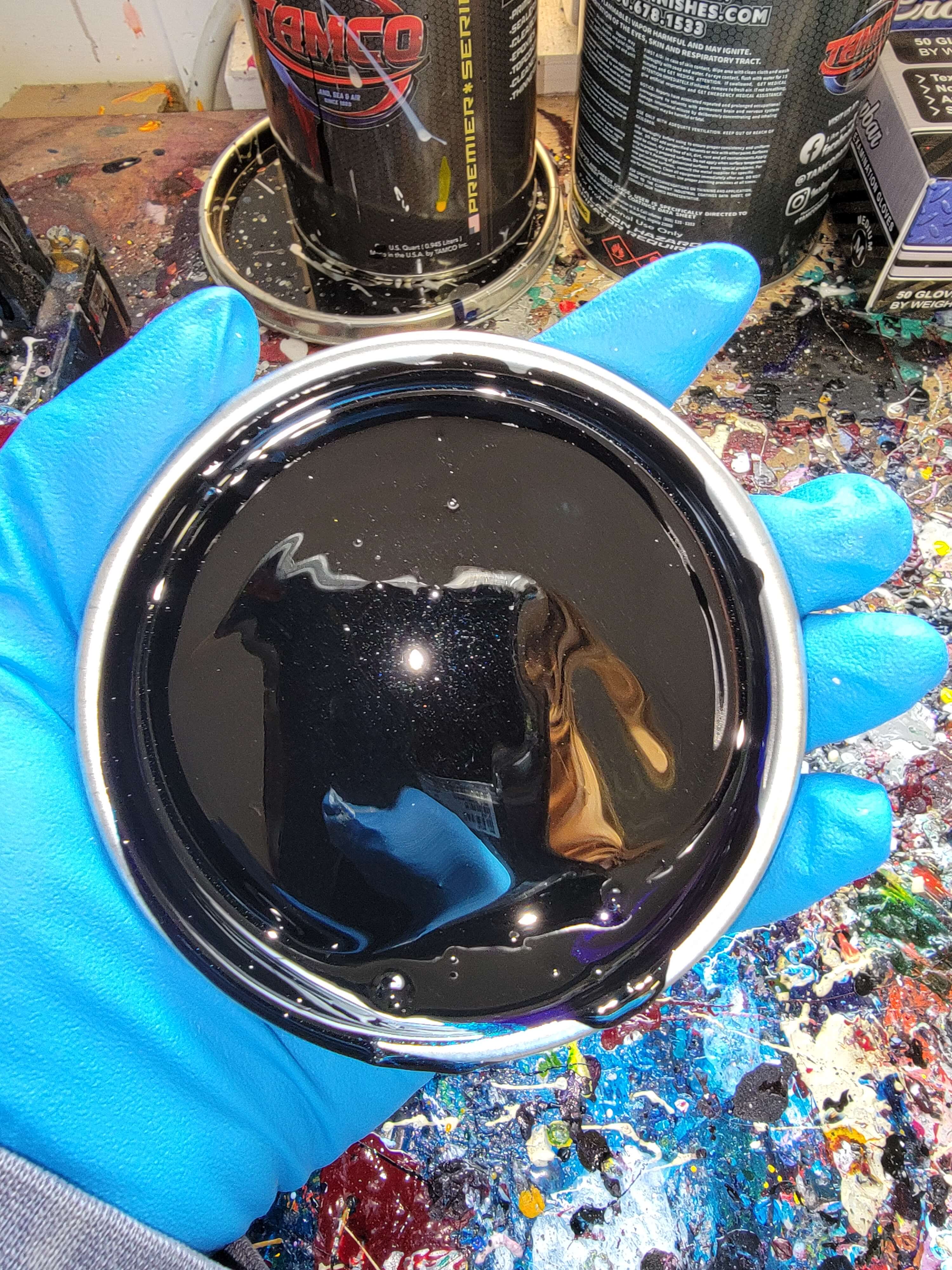 Agate Black Metallic Color Paint
