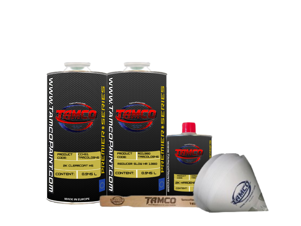 Tamco Paint 2K Clearcoat MS with 2K Hardener MS and HR1380 Reducer Quart