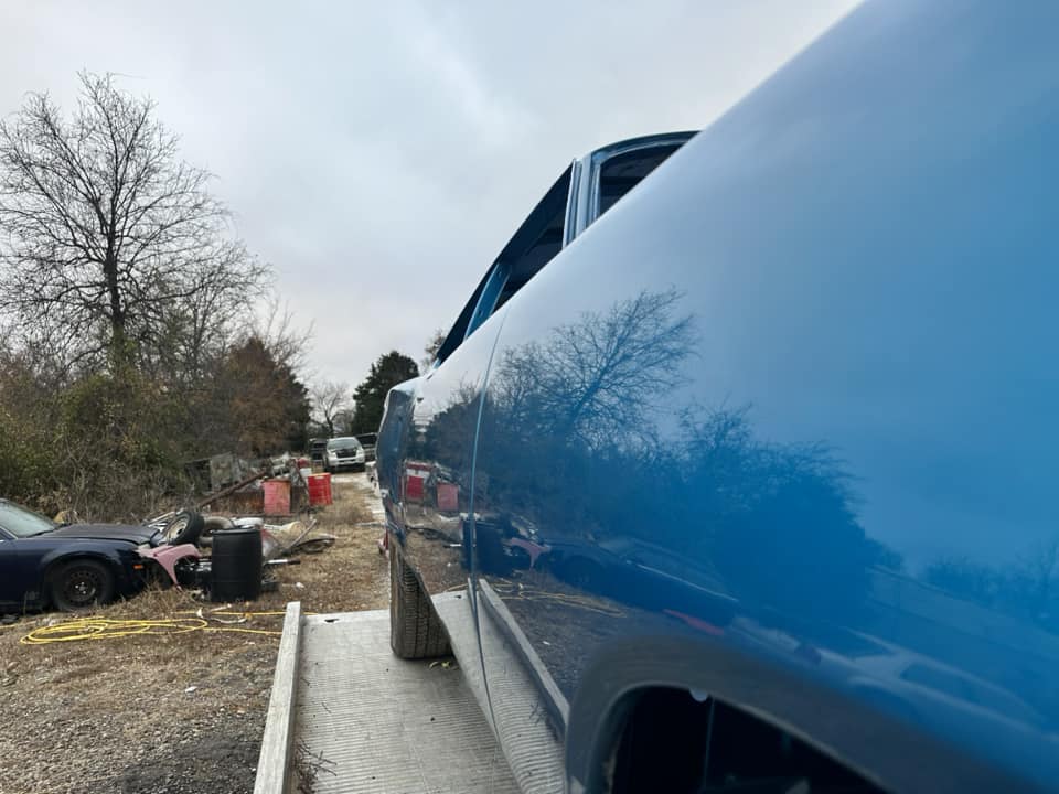 Bright Blue Metallic Car 