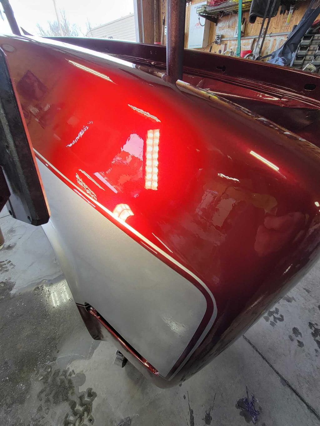 Cherry Red OEM Basecoat Chevy Silverado Parts