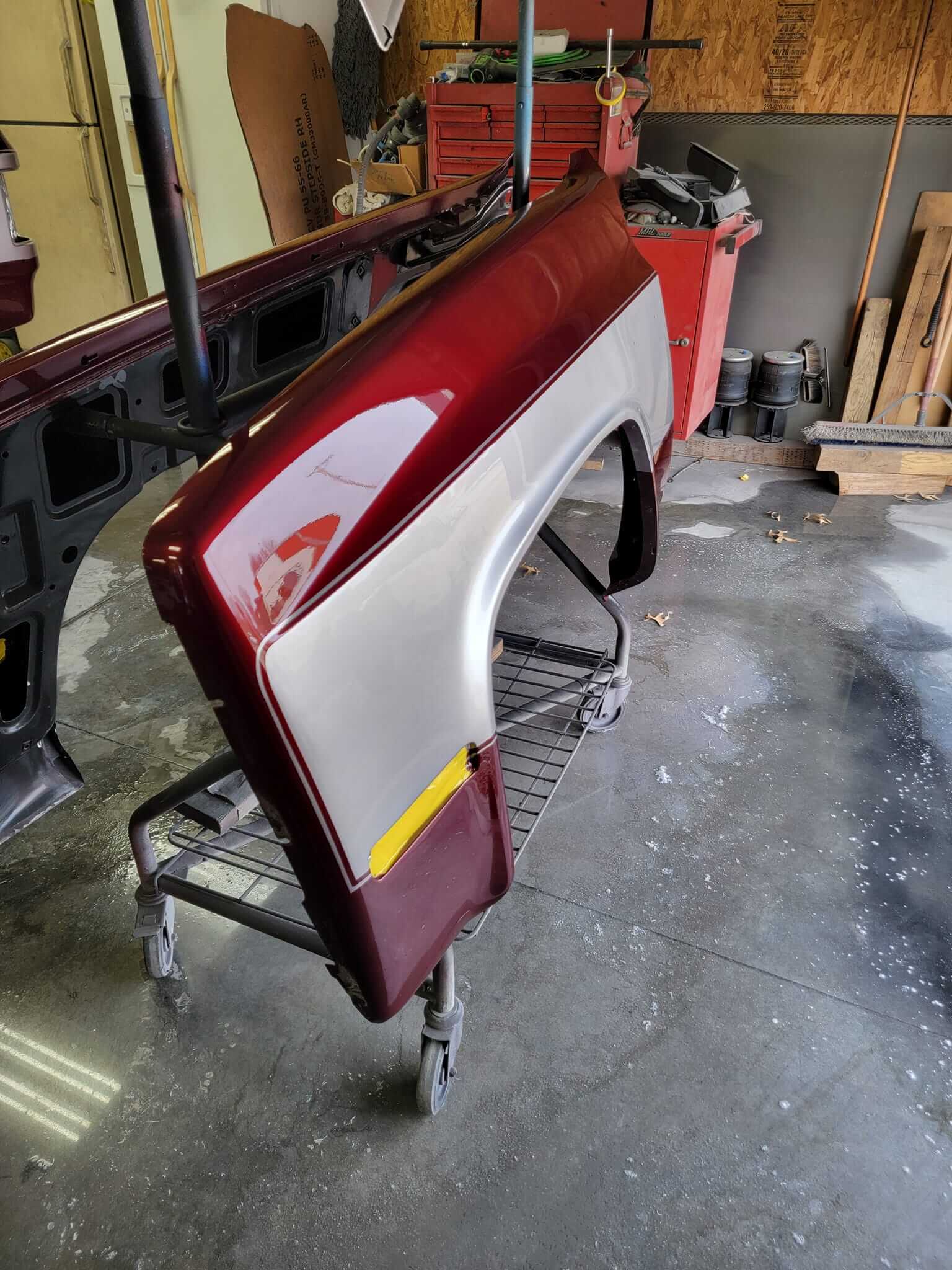 Cherry Red OEM Basecoat Chevy Silverado Parts