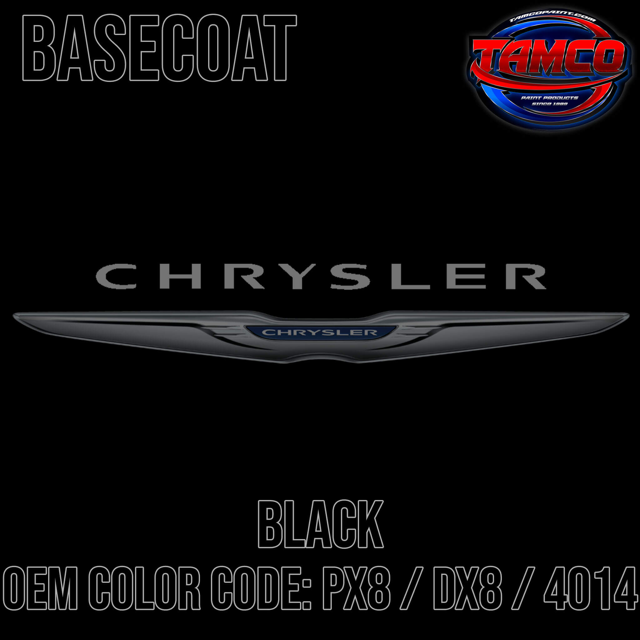 Tamco Paint Chrysler Code Black OEM Basecoat