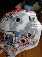 Tamco Paint Blizzard of Ozz White Pearl on Hockey Helmet