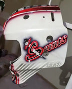 Tamco Paint Blizzard of Ozz White Pearl on Hockey Helmet