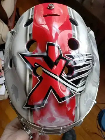Tamco Paint Blizzard of Ozz White Pearl on Hockey Helmet