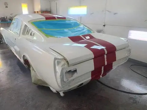 Tamco Paint Blizzard of Ozz White Pearl on Ford Mustang