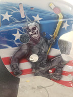 Tamco Paint Blizzard of Ozz White Pearl on Helmet