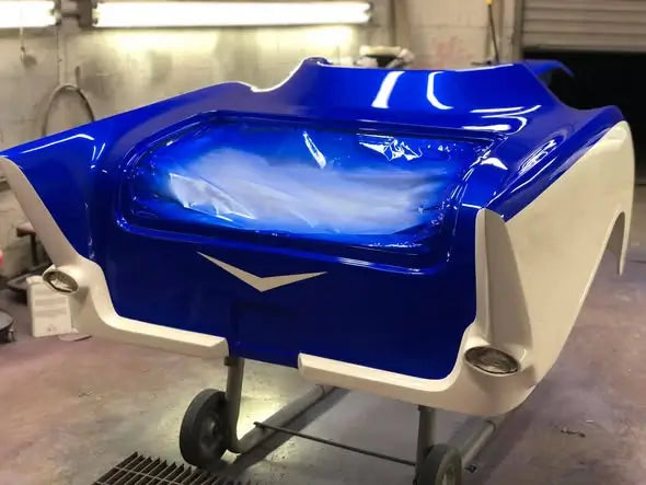 Tamco Paint Blue Nitrous on 1957 Chevy Trike
