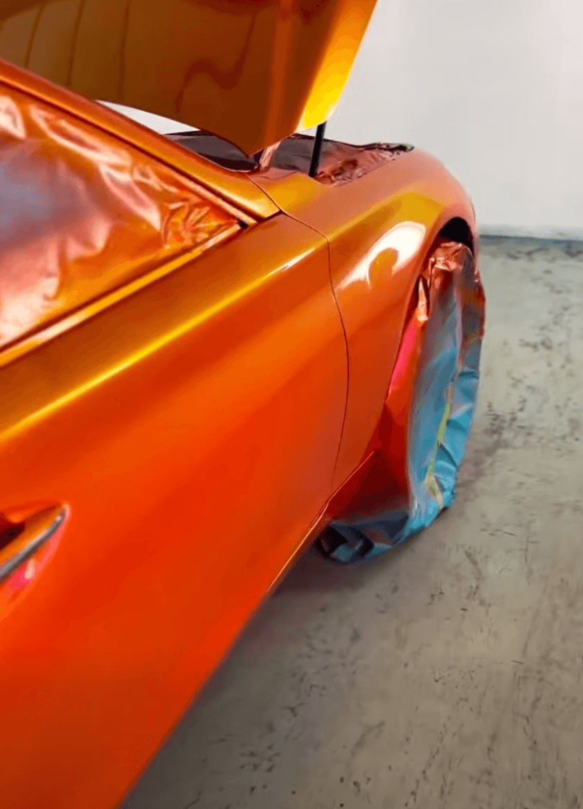 Tamco Paint Bright Red Basecoat on Car