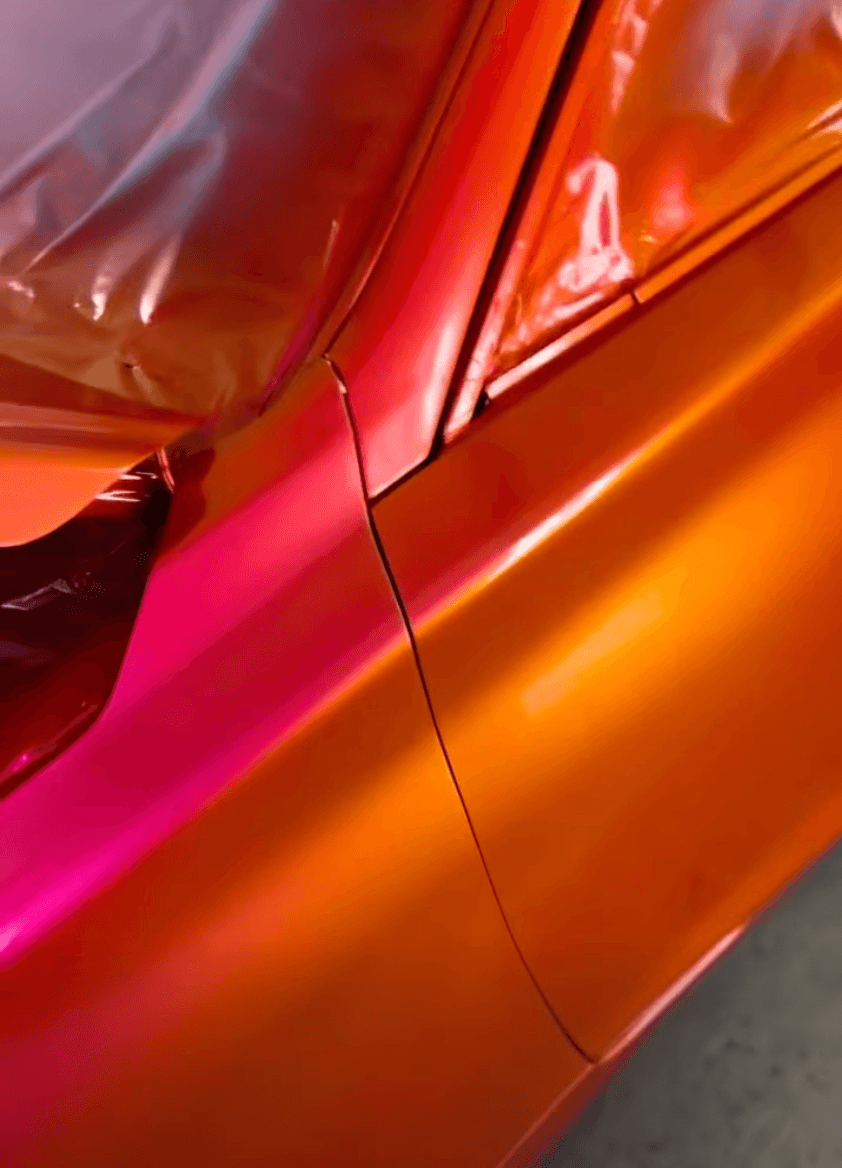 Tamco Paint Bright Red Basecoat on Car