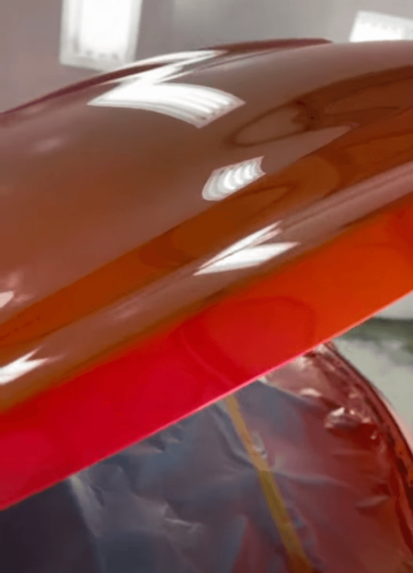 Tamco Paint Bright Red Basecoat on Car