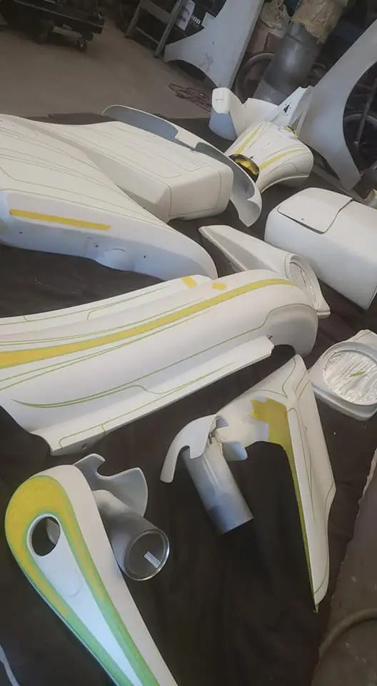 Tamco Paint Bright White Basecoat on Harley-Davidson Road Glide