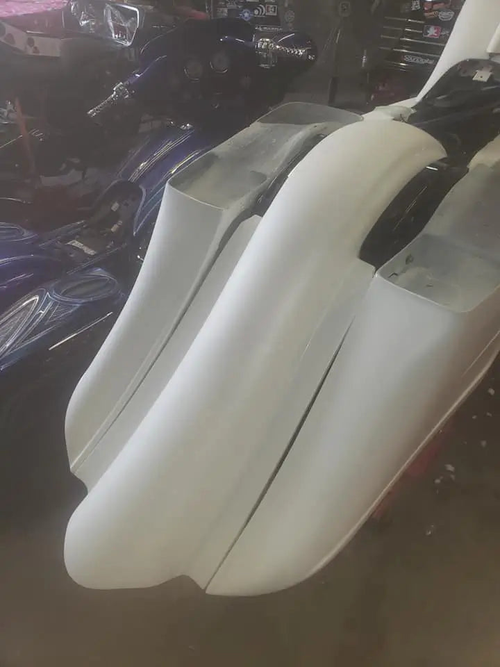 Tamco Paint Bright White Basecoat on Harley-Davidson Road Glide