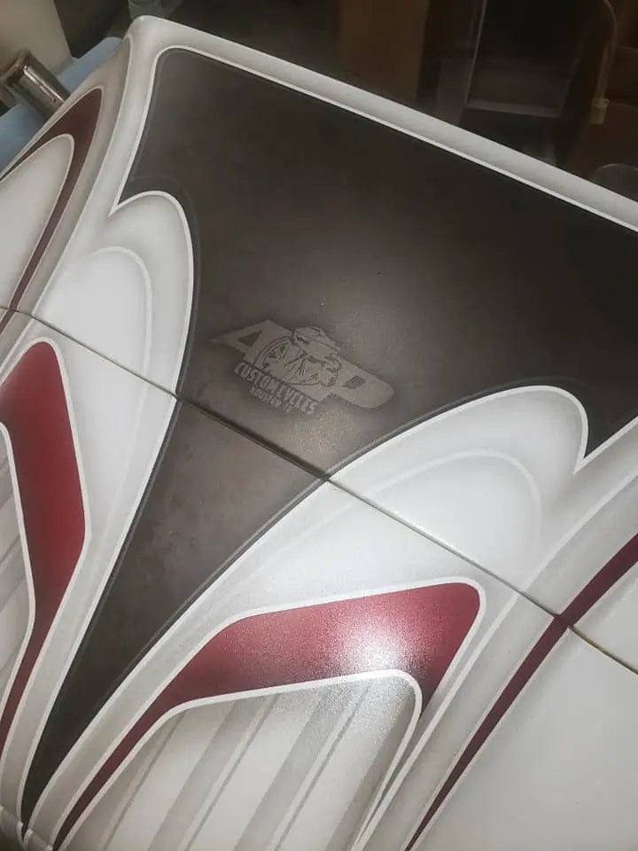 Tamco Paint Bright White Basecoat on Harley-Davidson Road Glide