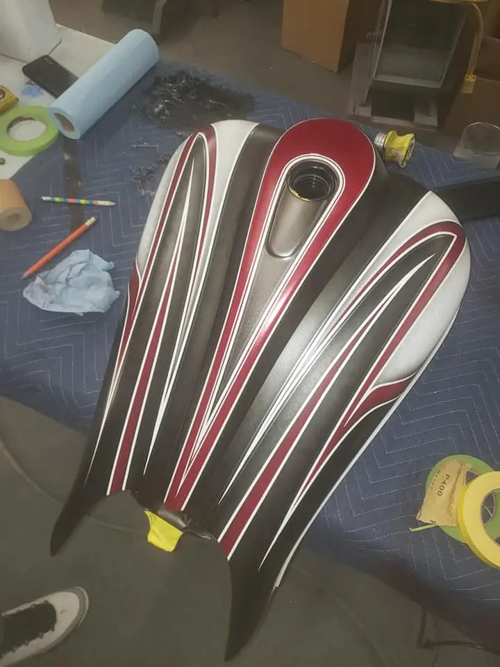 Tamco Paint Bright White Basecoat on Harley-Davidson Road Glide