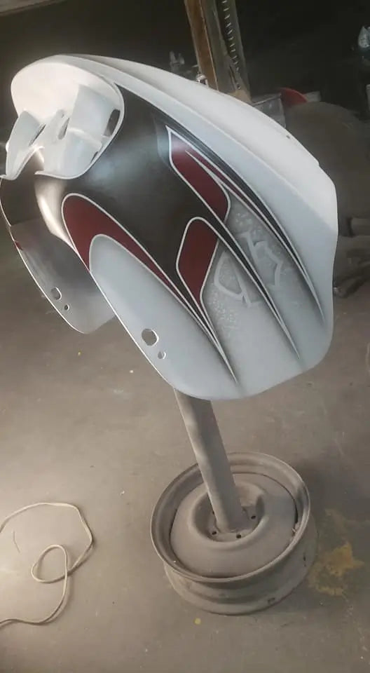 Tamco Paint Bright White Basecoat on Harley-Davidson Road Glide