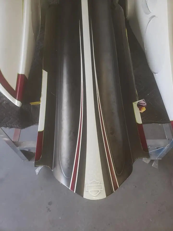 Tamco Paint Bright White Basecoat on Harley-Davidson Road Glide