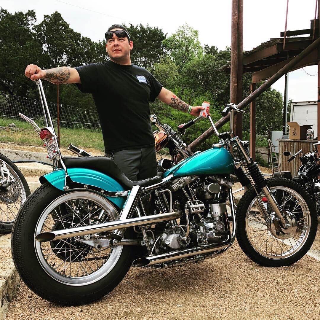 Tamco Paint Caribbean Current Pearl on Harley Davidson