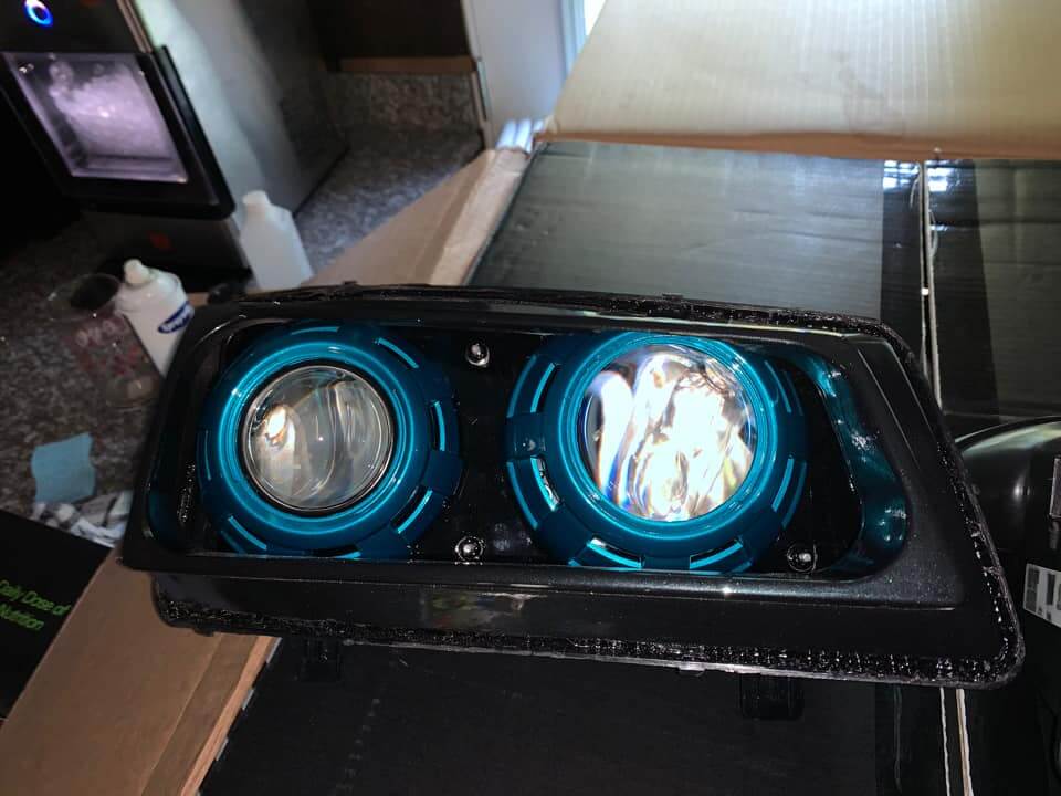 Tamco Paint Caribbean Current Pearl on projector shrouds