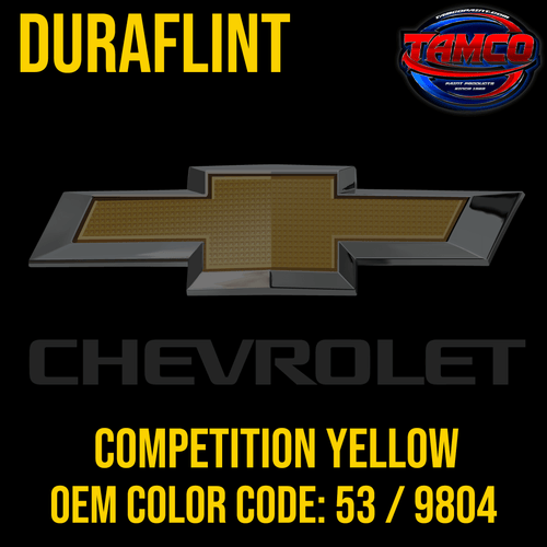 Tamco Paint Chevrolet Competition Yellow OEM Color Code: 53 / 9804 Duraflint