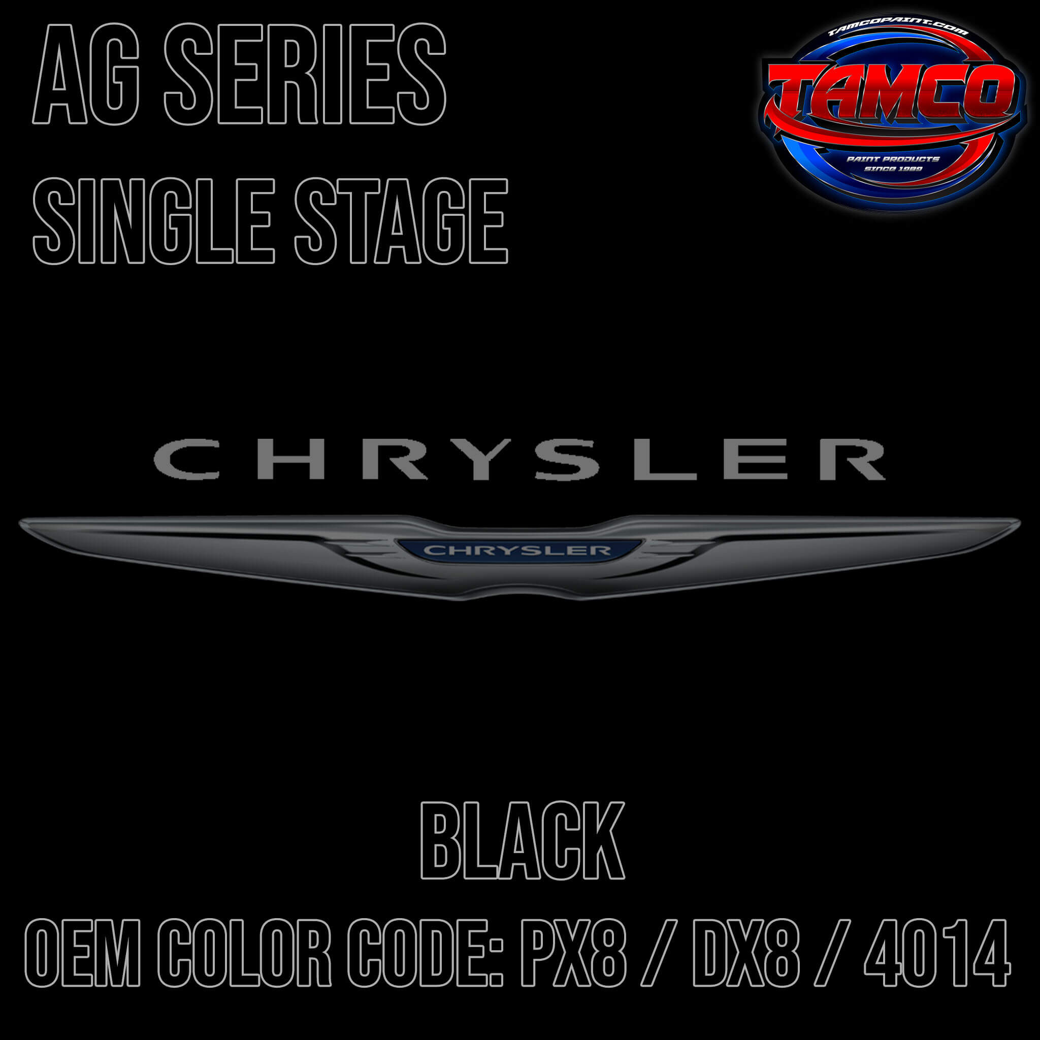Tamco Paint Chrysler Code Black OEM Ag Series Single Stage