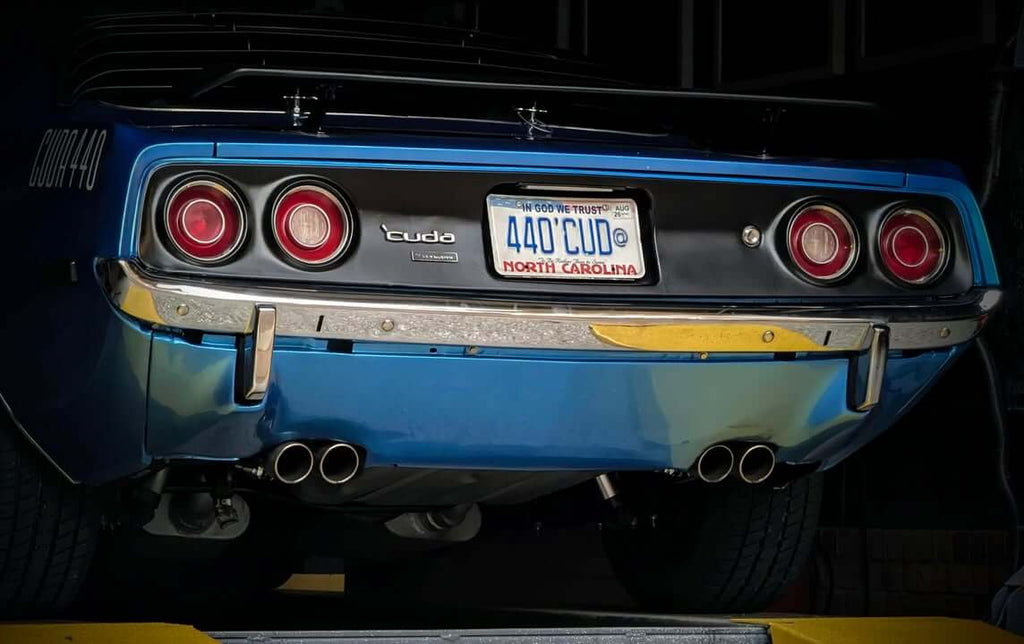 Tamco Paint Chrysler Surf Blue Metallic in 1973 Plymouth Barracuda