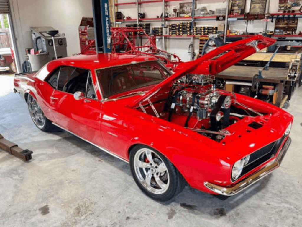 Tamco Paint Chrysler Viper Red on 1967 Chevrolet Camaro