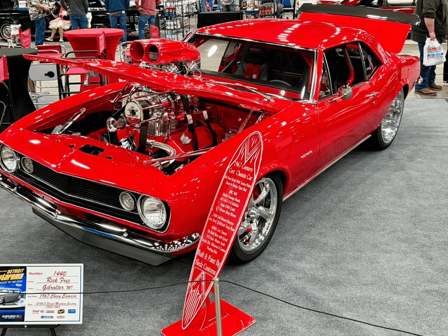 Tamco Paint Chrysler Viper Red on 1967 Chevrolet Camaro