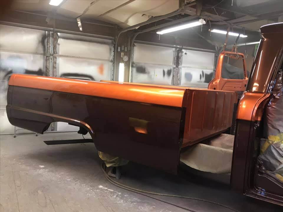 Tamco Paint Cinnamon Pearl and Dirtbag Brown on 1966 Ford F100