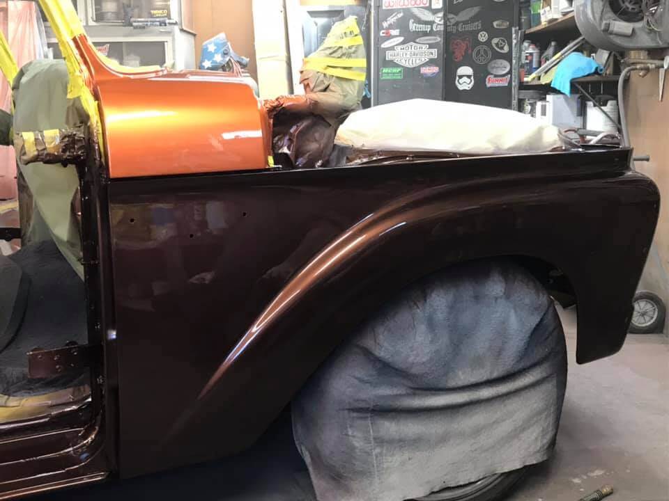 Tamco Paint Cinnamon Pearl and Dirtbag Brown on 1966 Ford F100