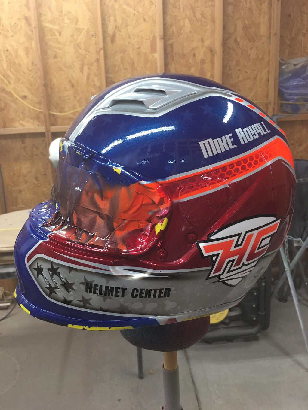 Tamco Paint Custom Colors on Helmet