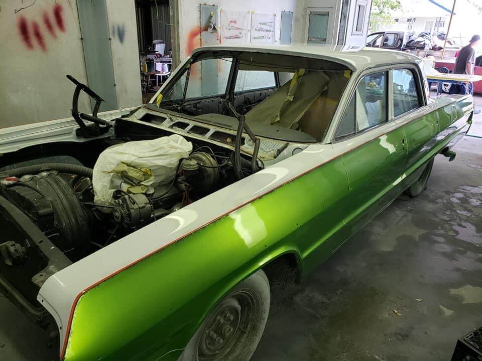 Tamco Paint Drag N Green Metallic on 1963 Impala