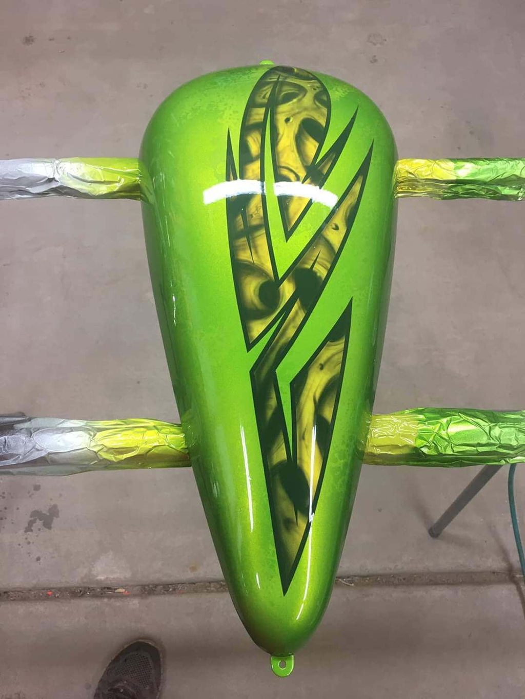 Tamco Paint Drag N Green Metallic on Motorcycle Tank