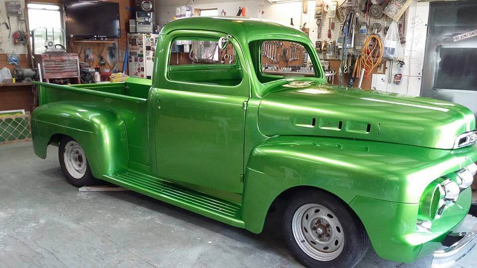 Tamco Paint Drag N Green Metallic on 1951 Ford F1 Pickup Truck 