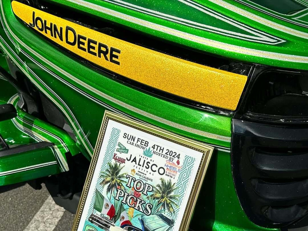 Tamco Paint Emerald City Candy Concentrate in John Deere Lawn Mower