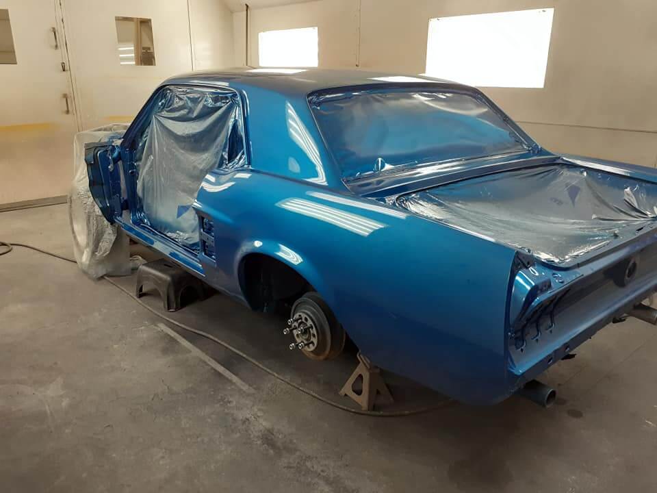 Tamco Paint Ford Acapulco Blue Metallic on 1967 Ford Mustang Coupe