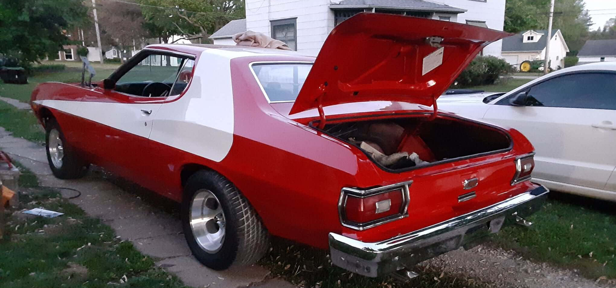 Tamco Paint Ford Bright Red and Ford High Performance White on Ford Gran Torino