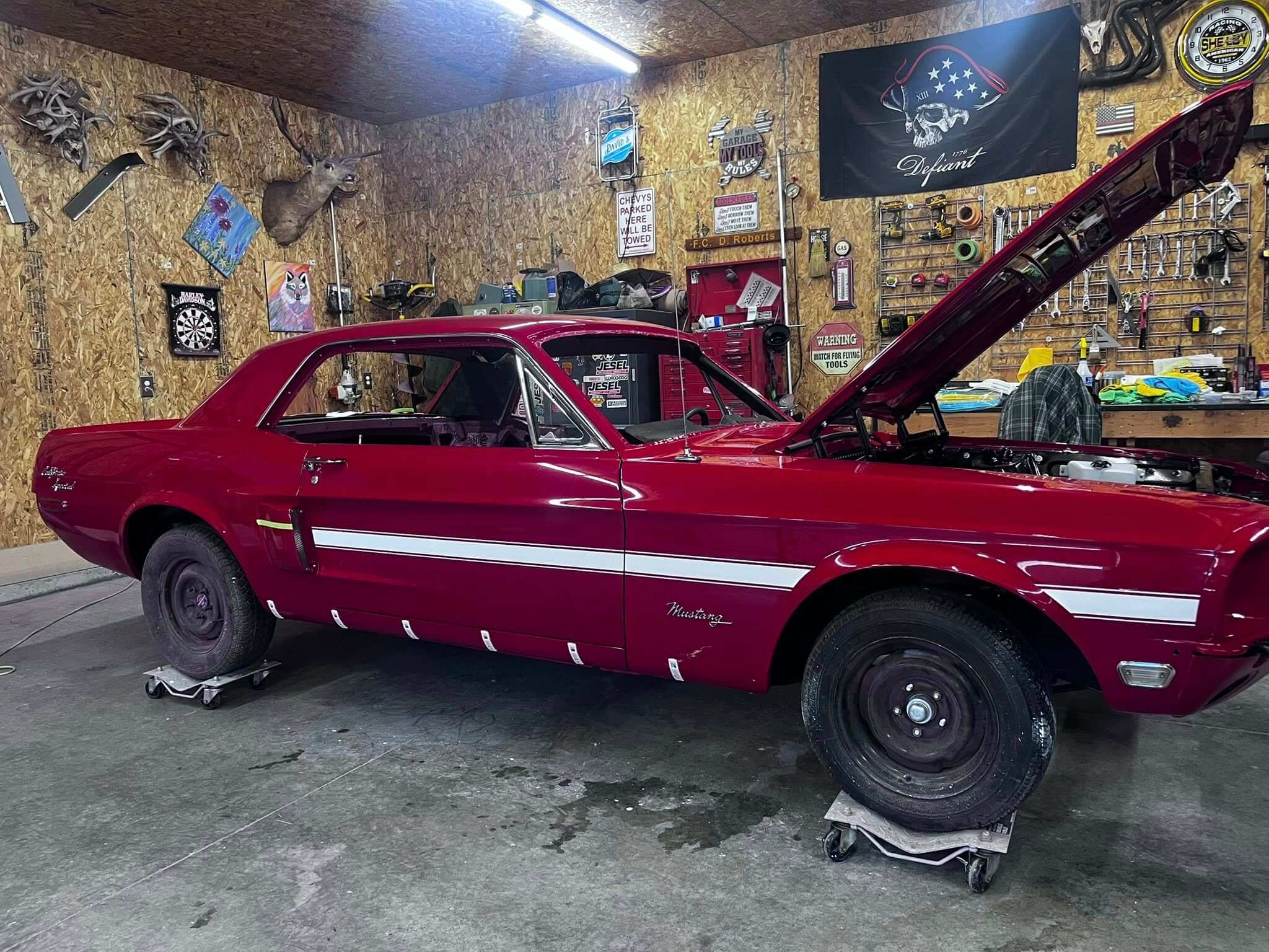 Tamco Paint Ford Candy Apple Red on Ford Mustang GT/CS