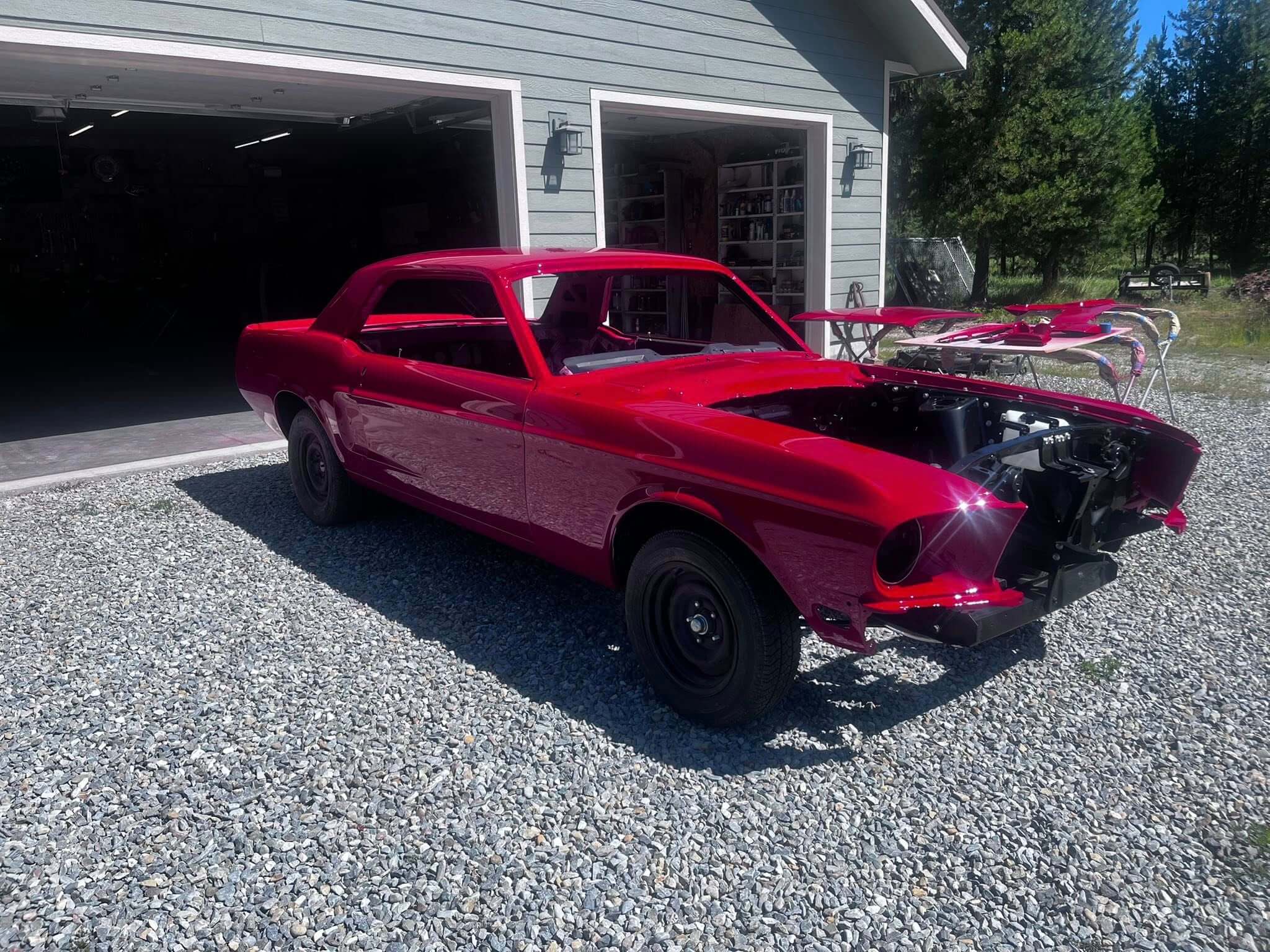 Tamco Paint Ford Candy Apple Red on Ford Mustang GT/CS