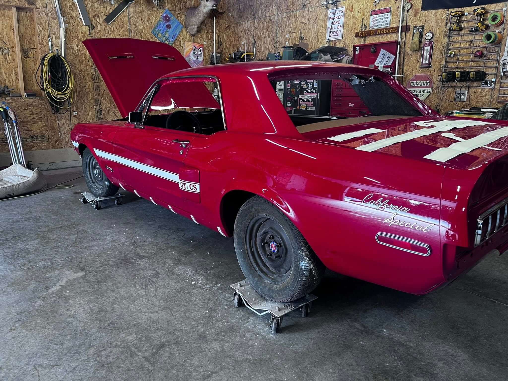 Tamco Paint Ford Candy Apple Red on Ford Mustang GT/CS