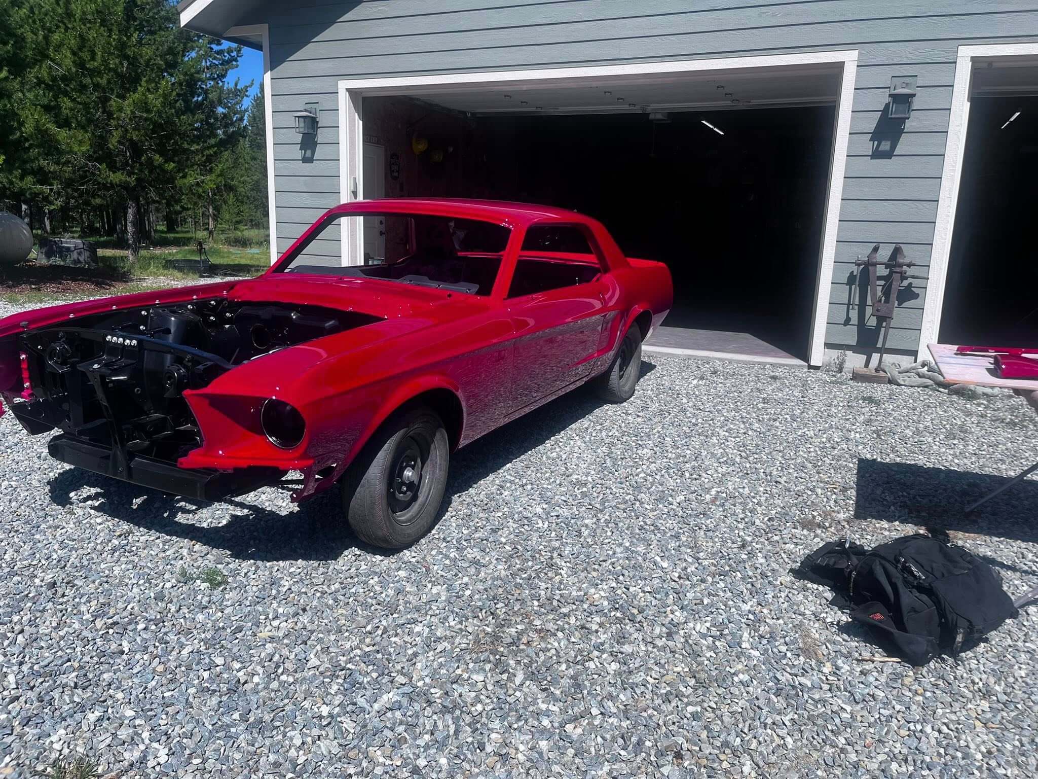Tamco Paint Ford Candy Apple Red on Ford Mustang GT/CS