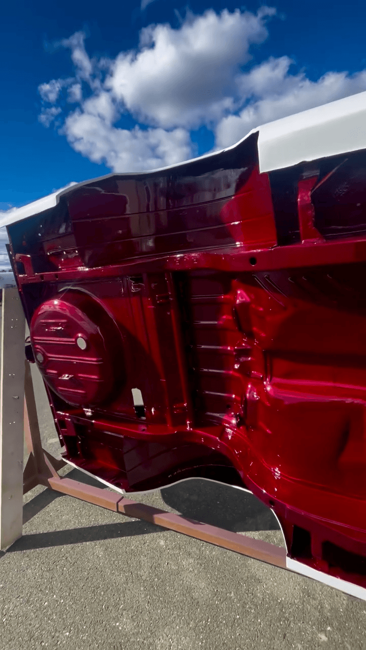 Tamco Paint Ford Candy Apple Red on 1968 Hemi Dart