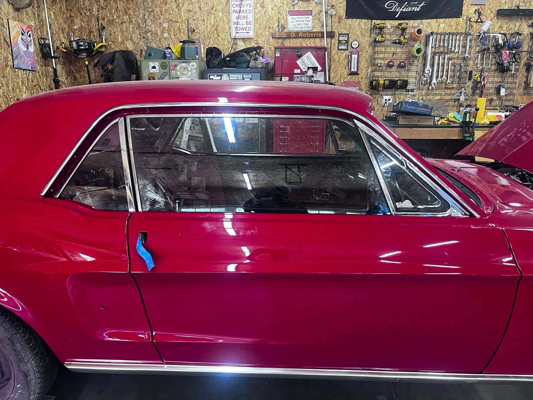 Tamco Paint Ford Candy Apple Red on Ford Mustang GT/CS
