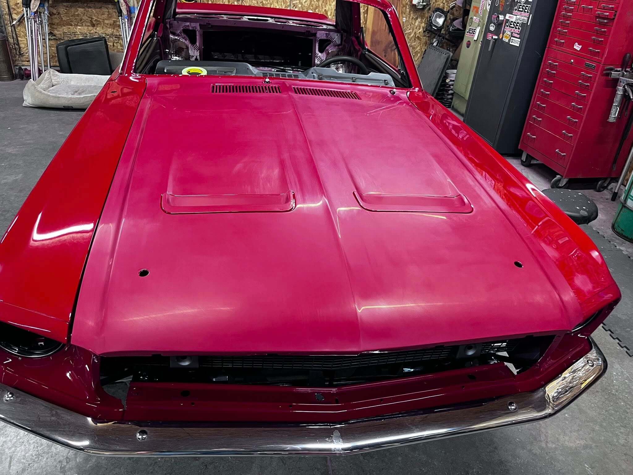 Tamco Paint Ford Candy Apple Red on Ford Mustang GT/CS