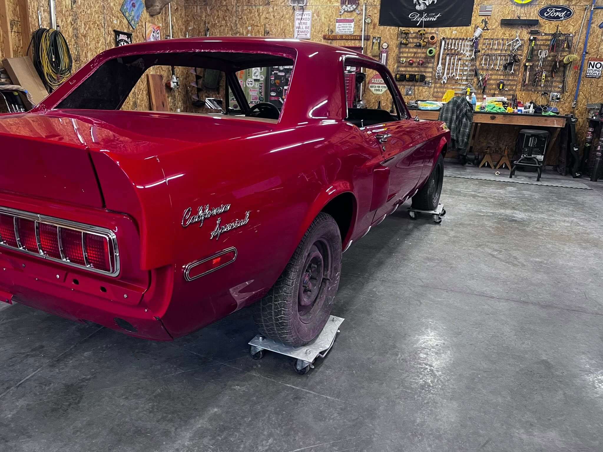 Tamco Paint Ford Candy Apple Red on Ford Mustang GT/CS