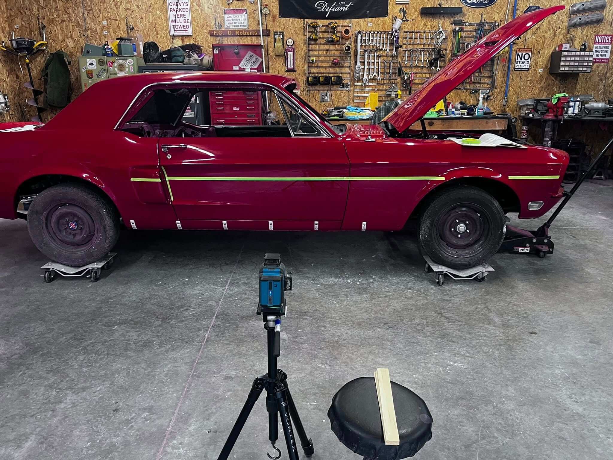 Tamco Paint Ford Candy Apple Red on Ford Mustang GT/CS