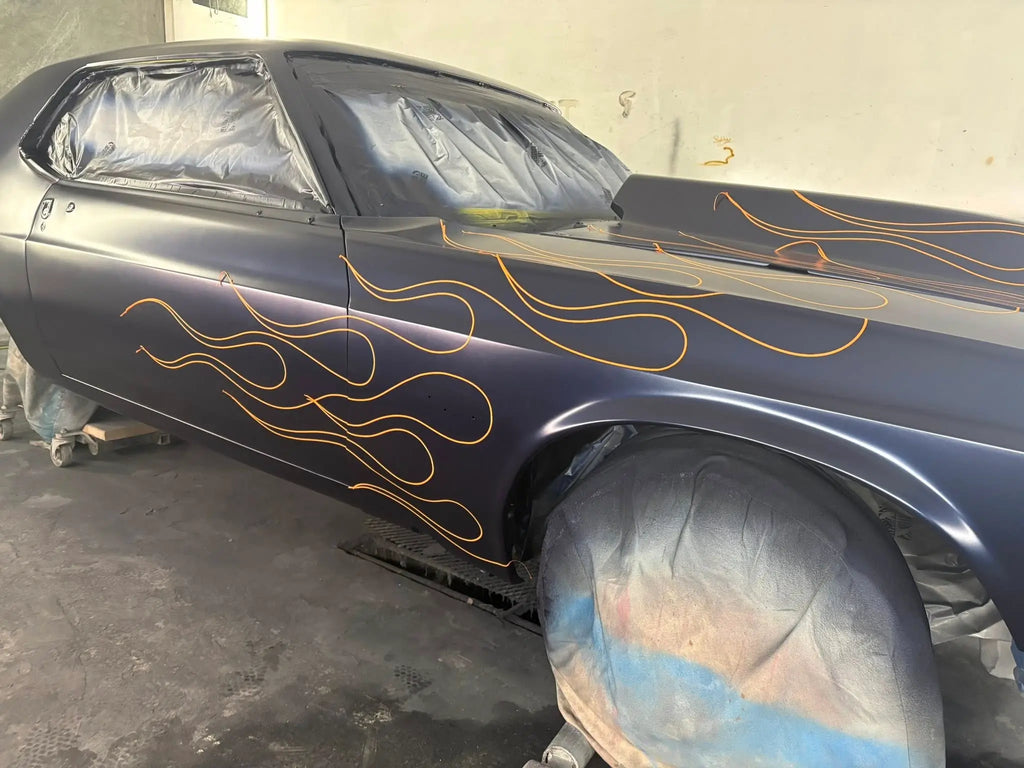 Tamco Paint Ford Kona Blue Pearl on 1969 Ford Mustang