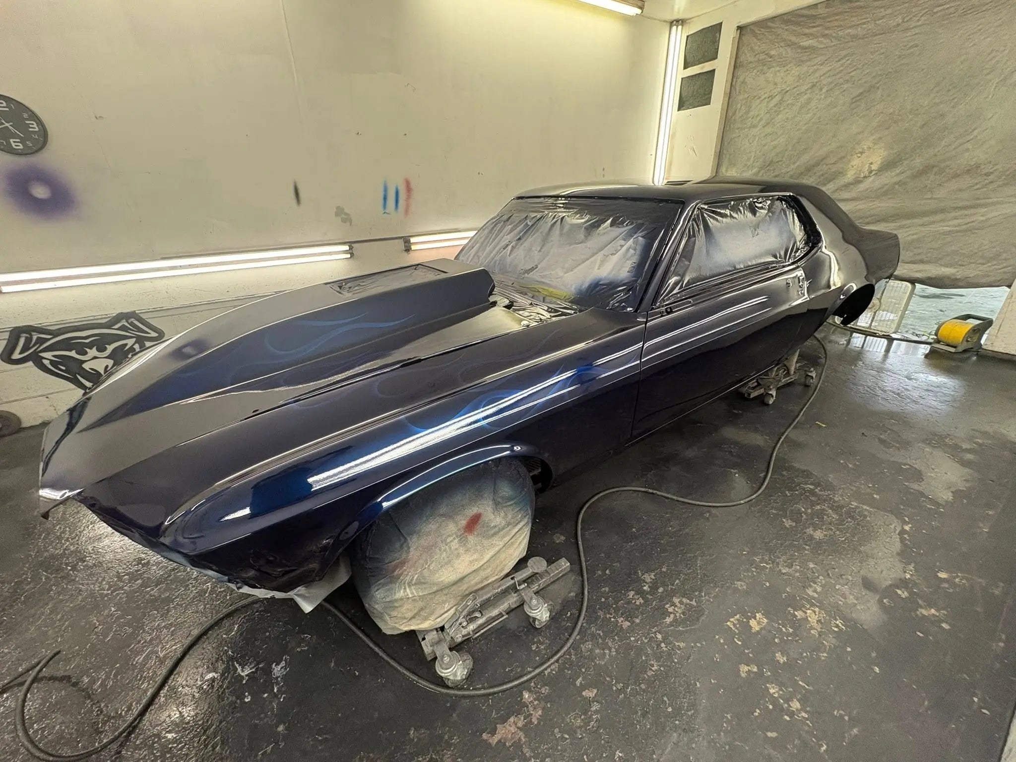 Tamco Paint Ford Kona Blue Pearl on 1969 Ford Mustang
