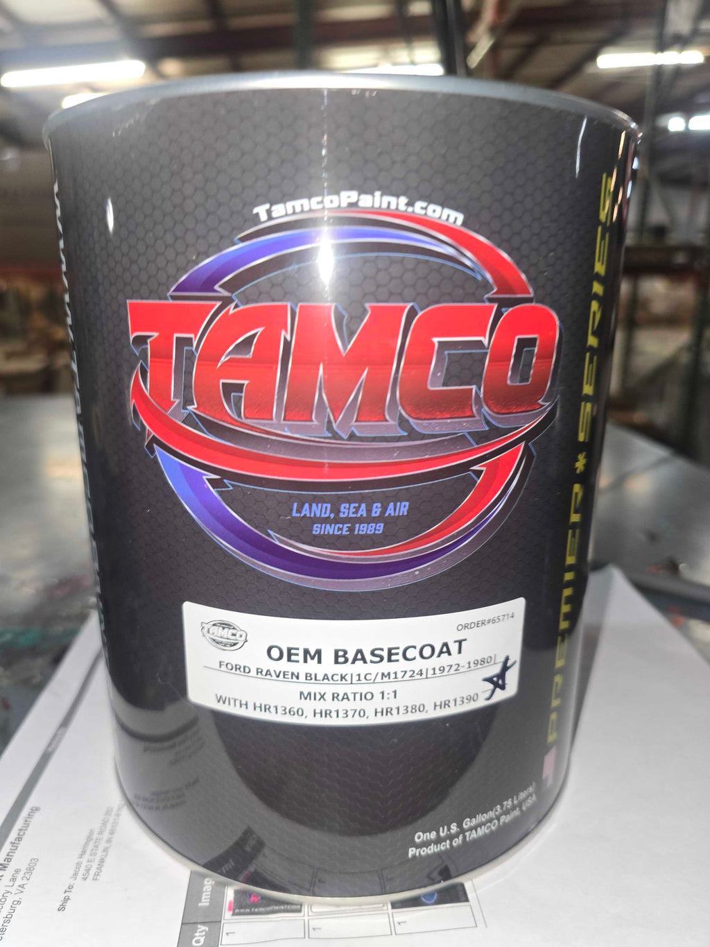 Tamco Paint Clearance Ford Raven Black OEM Basecoat