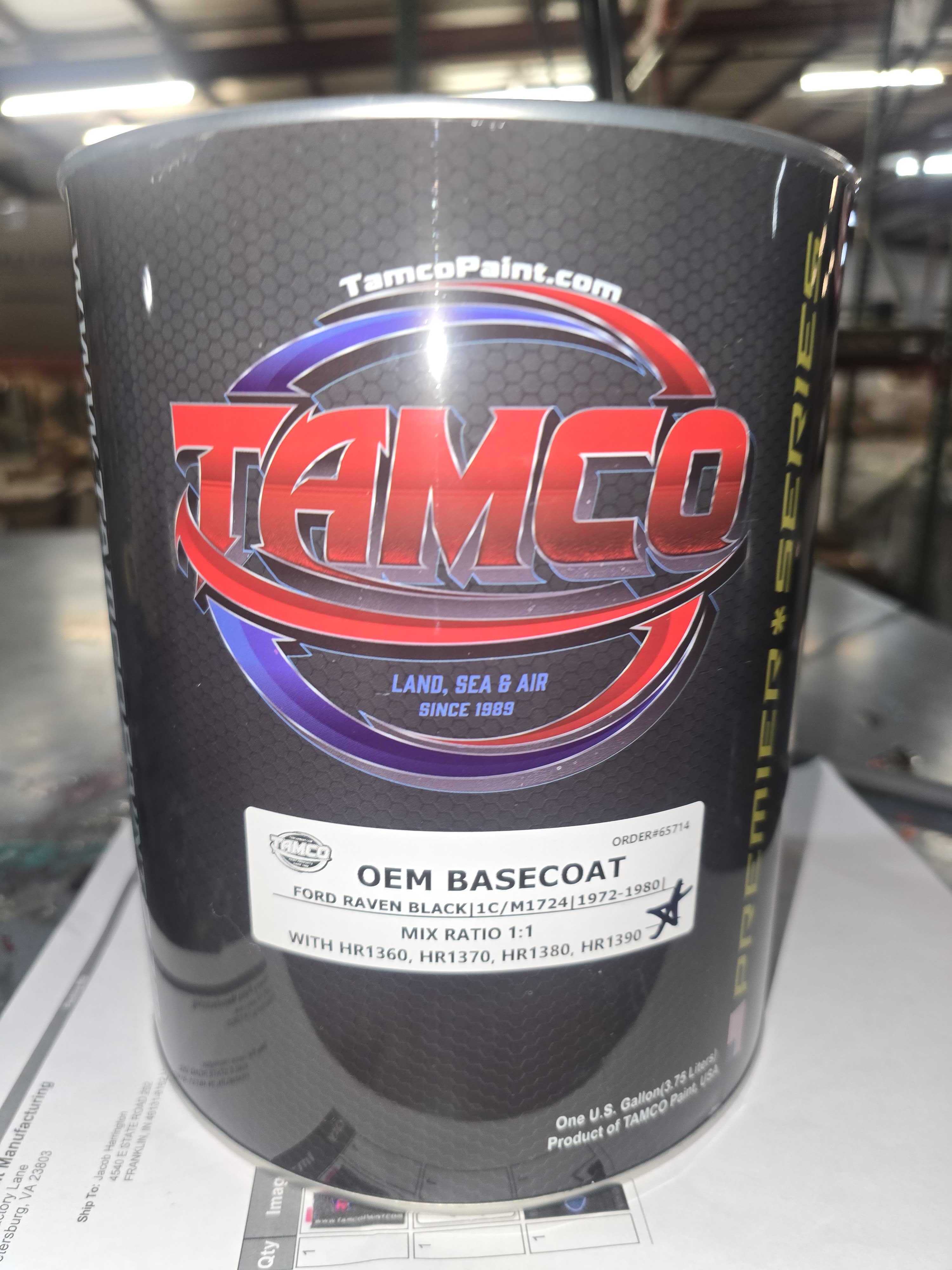 Tamco Paint Clearance Ford Raven Black OEM Basecoat